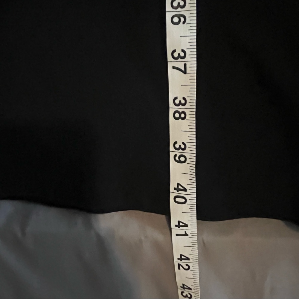 Lauren by Ralph Lauren Elegant Black Ruffle Front Cotton Blend Dress Minimalist - Picture 7 of 9